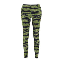 Load image into Gallery viewer, Women's Cut & Sew Casual Leggings - Vietnam Military Tiger Stripe Jungle Camouflage