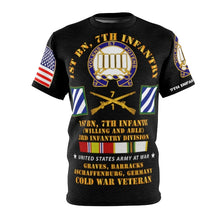 Load image into Gallery viewer, All Over Printing (AOP) - Army - 1st Battalion, 7th Infantry Regiment, 3rd Infantry Division, Aschaffenburg , Germany, with Cold War Service Ribbons