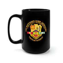 Load image into Gallery viewer, Black Mug 15oz - Army - 1st Bn 83rd Artillery - Vietnam Veteran w SVC