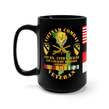 Load image into Gallery viewer, Black Mug 15oz - Army - 1st Battalion, 12th Cavalry (Air Cav) Vietnam Veteran