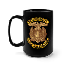Load image into Gallery viewer, Black Mug 15oz - USMM - United States Merchant Marine