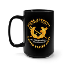 Load image into Gallery viewer, Black Mug 15oz - Army - Judge Advocate General Corps - Pen is Mighter X 300