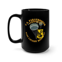 Load image into Gallery viewer, Black Mug 15oz - Army - US Paratrooper - 91st Cavalry Regiment X 300
