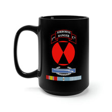 Load image into Gallery viewer, Black Mug 15oz - 2nd Ranger Infantry Co - 7th ID SSI w CIB Korea Svc X 300