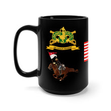 Load image into Gallery viewer, Black Mug 15oz - Army - 3rd Armored Cavalry Regiment with Cavalryman and Blood and Steel
