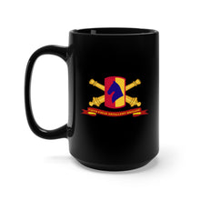 Load image into Gallery viewer, Black Mug 15oz - Army - 138th Field Artillery w Br - Ribbon