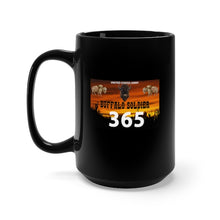 Load image into Gallery viewer, Black Mug 15oz - US Army - Buffalo Soldier - 365 w Buffalo Head Center X 300