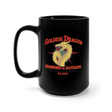 Load image into Gallery viewer, Black Mug 15oz - Navy - Domain of the Golden Dragon wo Txt X 300