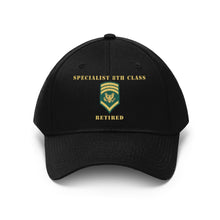 Load image into Gallery viewer, Army - Specialist 8th Class - SP8 - Retired Hats