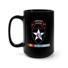 Load image into Gallery viewer, Black Mug 15oz - 1st Ranger Infantry Co - 2nd ID SSI w Korea Svc X 300