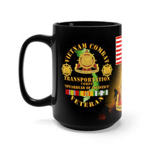 Load image into Gallery viewer, Black Mug 15oz - Army - Vietnam Veteran - Transportation Corps Spearhead of Logistics