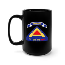 Load image into Gallery viewer, Black Mug 15oz - Army - 7th United States Army W 7 Steps Hell W Scroll