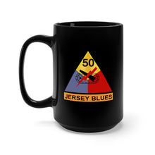 Load image into Gallery viewer, Black Mug 15oz - Army - 50th Armored Division - Jersey Blues wo Txt