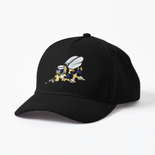 Load image into Gallery viewer, Baseball Cap - Navy - Seabee - Bee Only - No Shadow - Film to Garment (FTG)
