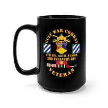 Load image into Gallery viewer, Black Mug 15oz - Gulf War Combat Armor Vet w 4th Bn 66th Armor - 3rd ID wo Map