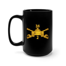 Load image into Gallery viewer, Black Mug 15oz - Army - 2nd Bn 34th Armor - Armor Branch wo Txt