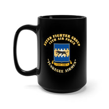 Load image into Gallery viewer, Black Mug 15oz - AAC - 332 FG - 12th AF - Tuskegee Airmen X 300