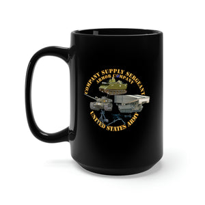 Black Mug 15oz - Company Supply Sergeant - Armor Company w Weapons and Vehicles X 300