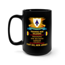 Load image into Gallery viewer, Black Mug 15oz - Army - 26th Infantry Regiment - DUI w Br - Ribbon - TOP - Ft Dix w TRADOC X 300
