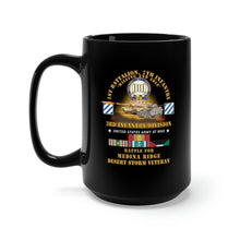 Load image into Gallery viewer, Black Mug 15oz - 1st Battalion, 7th Infantry - 3rd ID - Battle Medina Ridge w M1 - M2 - Desert Storm Veteran X 300