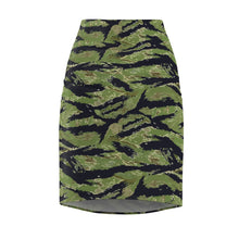 Load image into Gallery viewer, Women's Pencil Skirt - Military Tiger Stripe Jungle Camouflage