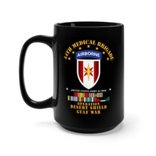 Load image into Gallery viewer, Black Mug 15oz - Army - 44th Medical Brigade - Desert Shield w DS Svc