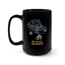 Load image into Gallery viewer, Black Mug 15oz - Army - Cavalry Hat - Air Assault w Branch w Slicks