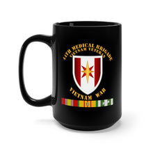 Load image into Gallery viewer, Black Mug 15oz - Army - 44th Medical Bde - Vietnam Vet w SVC Ribbons