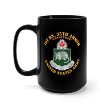 Load image into Gallery viewer, Black Mug 15oz - Army - 1st Bn, 35th Armor - Conqueror - DUI - V1 X 300