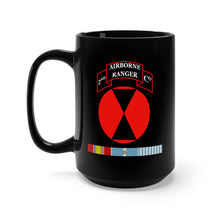 Load image into Gallery viewer, Black Mug 15oz - 2nd Ranger Infantry Co - 7th ID SSI w Korea SVC X 300