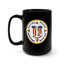 Load image into Gallery viewer, Black Mug 15oz - USMM - Emblem - US Merchant Marine