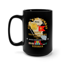 Load image into Gallery viewer, Black Mug 15oz - Army - Gulf War Combat Vet - 250th Transportation Company Guidon X 300