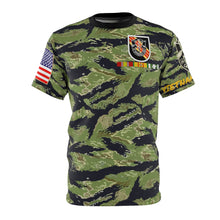 Load image into Gallery viewer, All Over Printing - Army -5th Special Forces Group (Airborne) - Vietnam Veteran - Military Tiger Stripe Jungle Camouflage Shirt