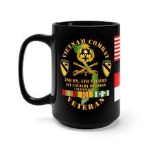 Load image into Gallery viewer, Black Mug 15oz - Army - 2nd Battalion, 5th Cavalry (Air Cav) Vietnam Veteran