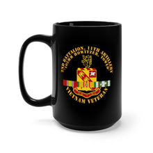 Load image into Gallery viewer, Black Mug 15oz - Army - 2nd Battalion, 11th Artillery (105mm Howitzer, Towed) w VN SVC Ribbon X 300