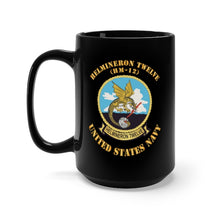 Load image into Gallery viewer, Black Mug 15oz - Navy - Helmineron Twelve (HM-12) X 300