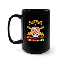 Load image into Gallery viewer, Black Mug 15oz - Army - 8th Field Artillery w Br - Ribbon VN SVC Vet Tab