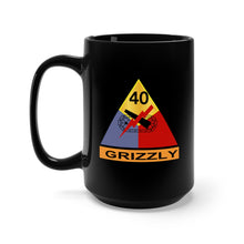 Load image into Gallery viewer, Black Mug 15oz - Army - 40th Armored Division - Grizzly wo Txt