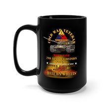 Load image into Gallery viewer, Black Mug 15oz - Army - Cold War Vet - 2nd Armored Division - Garlstedt, Germany - M60A1 Tank - Hell on Wheels w Fire X 300