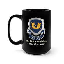 Load image into Gallery viewer, Black Mug 15oz - Army - Jag Corps Crest - Pen is Mighter X 300