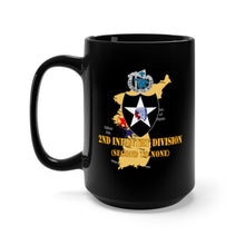 Load image into Gallery viewer, Black Mug 15oz - Army - Korea Map - 2nd Infantry Div - Second to None