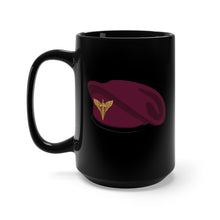 Load image into Gallery viewer, Black Mug 15oz - Ukraine - Ukraine Air Assault Forces - Maroon Beret w Badge wo WHITE X 300