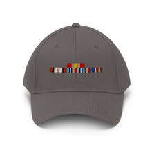 Load image into Gallery viewer, Afghanistan War Service Ribbon Bar - Unisex Twill Hat - Direct to Garment (DTG) Printed