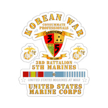 Load image into Gallery viewer, Kiss-Cut Stickers - USMC - Korean War - 3rd Bn, 5th Marines w KOREA SVC