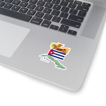 Load image into Gallery viewer, Kiss-Cut Stickers - Cuba - Cuba with Palm and Map Green X 300