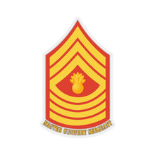 Load image into Gallery viewer, Kiss-Cut Stickers - USMC - Enlisted Insignia - E9 - Master Gunnery Sergeant (MGySgt) - Dress Blue - Bottom Txt t X 300