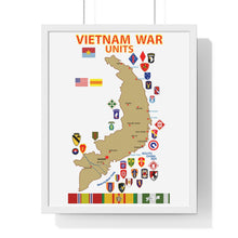 Load image into Gallery viewer, Premium Framed Vertical Poster - Map - Vietnam Units - 3 wo DS