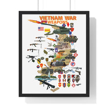 Load image into Gallery viewer, Premium Framed Vertical Poster - Map - Vietnam Units -with Wpns - Equipment