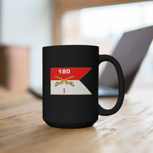 Load image into Gallery viewer, Black Mug 15oz - Army - 1st Squadron, 180th Cavalry Regiment - Guidon