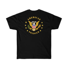 Load image into Gallery viewer, Unisex Ultra Cotton Tee - Army - 57th Artillery Brigade - Shoulder Sleeve Insignia (SSI) with Artillery Branch and Ribbon - American Patriot